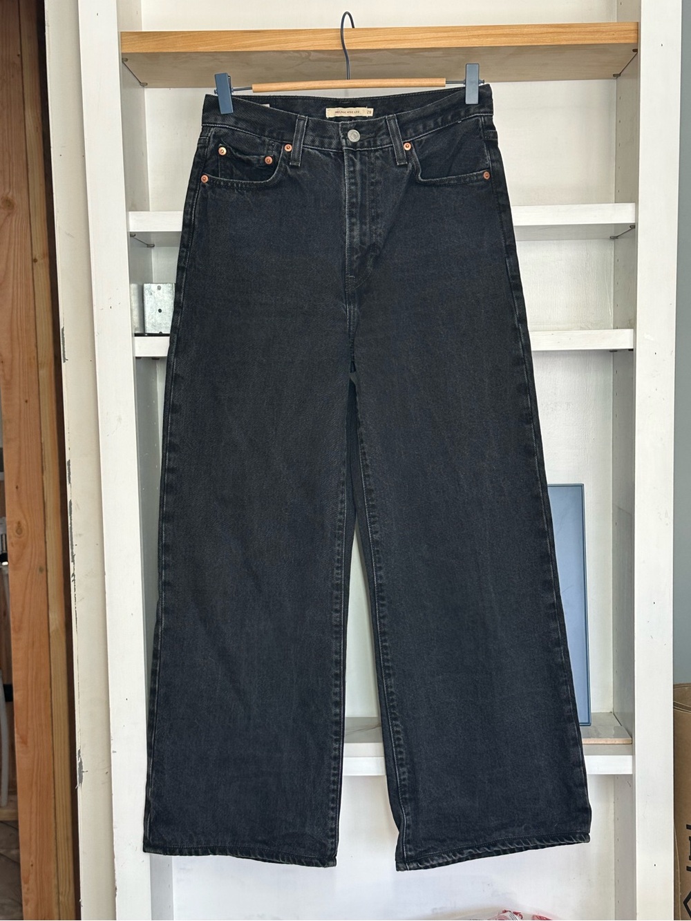 LEVI’S Premium Ribcage Wide Leg 100% Cotton Black Jeans